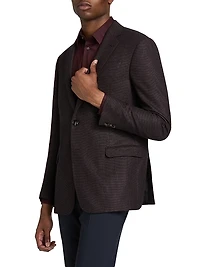 Textured Wool-Blend Sport Coat
