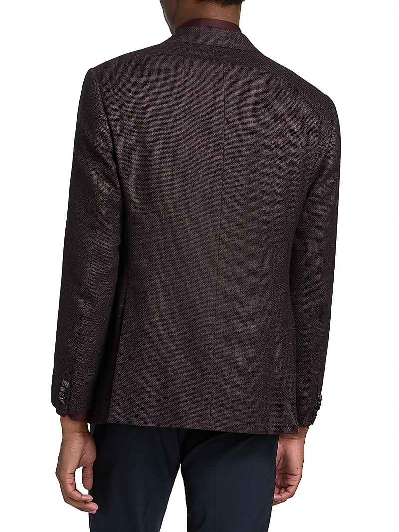 Textured Wool-Blend Sport Coat