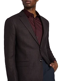 Textured Wool-Blend Sport Coat