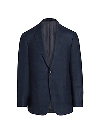 Windowpane Wool-Blend Sport Coat