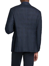 Windowpane Wool-Blend Sport Coat
