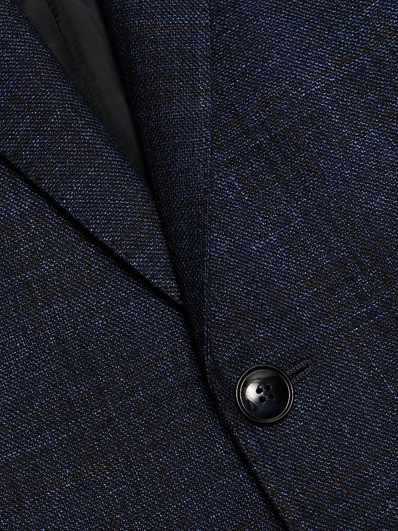 Windowpane Wool-Blend Sport Coat