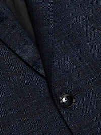 Windowpane Wool-Blend Sport Coat