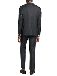 Windowpane Plaid Wool-Cashmere Suit