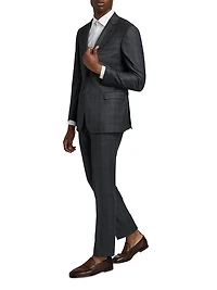 Windowpane Plaid Wool-Cashmere Suit