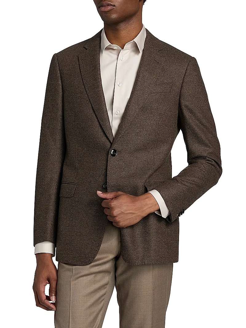 Textured Wool-Cashmere Sportcoat