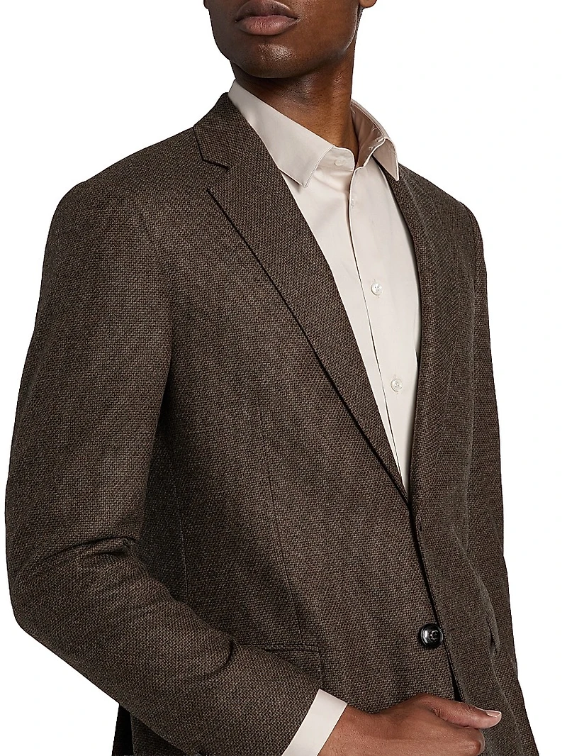 Textured Wool-Cashmere Sportcoat