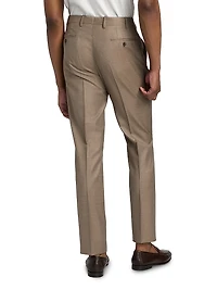 Wool Flat-Front Trousers