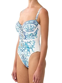 Printed One-Piece Swimsuit