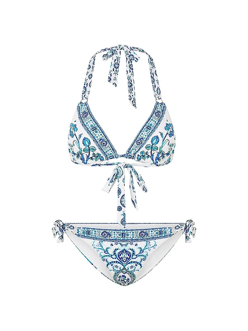 3-Piece Floral Bikini & Cover-Up Set