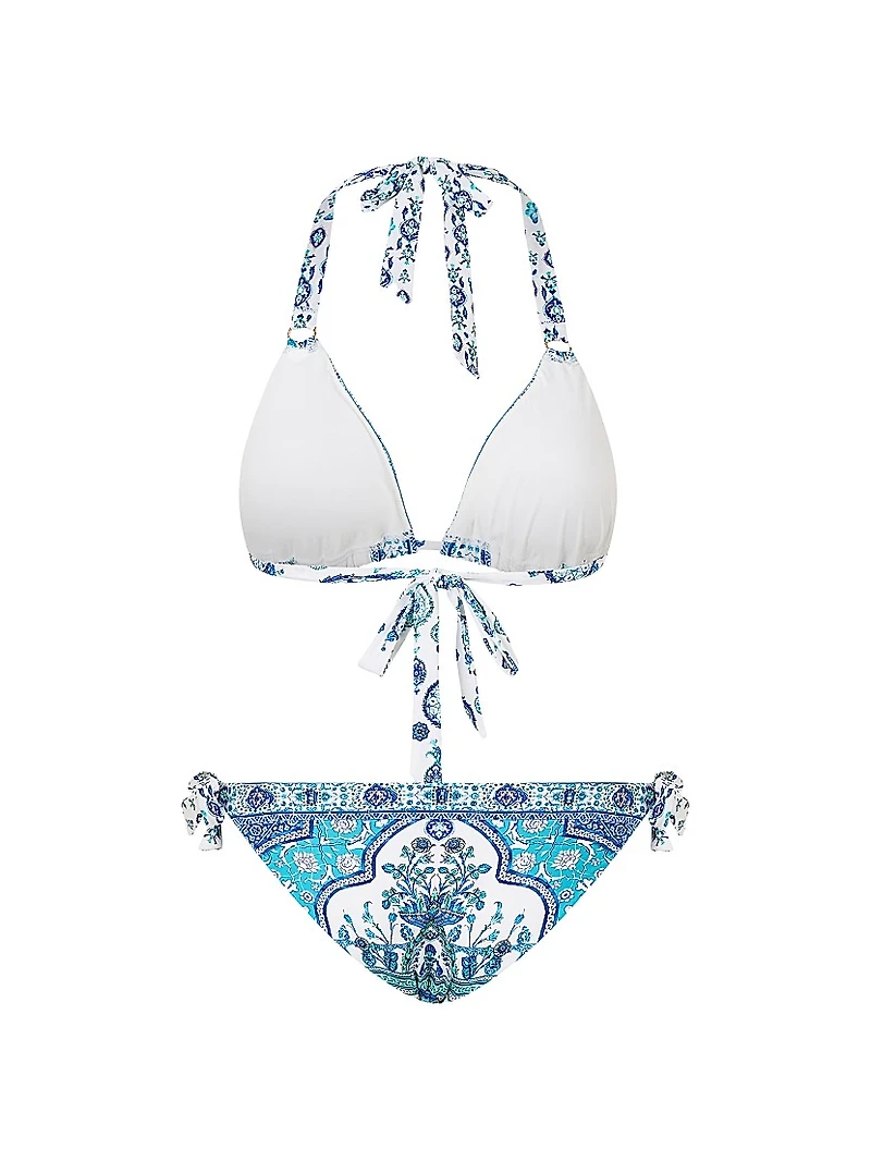 3-Piece Floral Bikini & Cover-Up Set