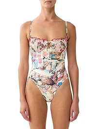 Printed One-Piece Swimsuit