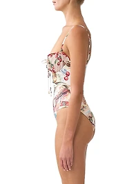 Printed One-Piece Swimsuit