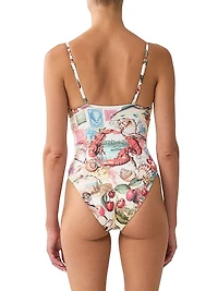 Printed One-Piece Swimsuit
