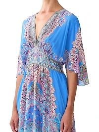 Paisley Silk Maxi Dress