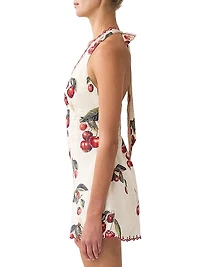 Cherry-Print Linen Romper