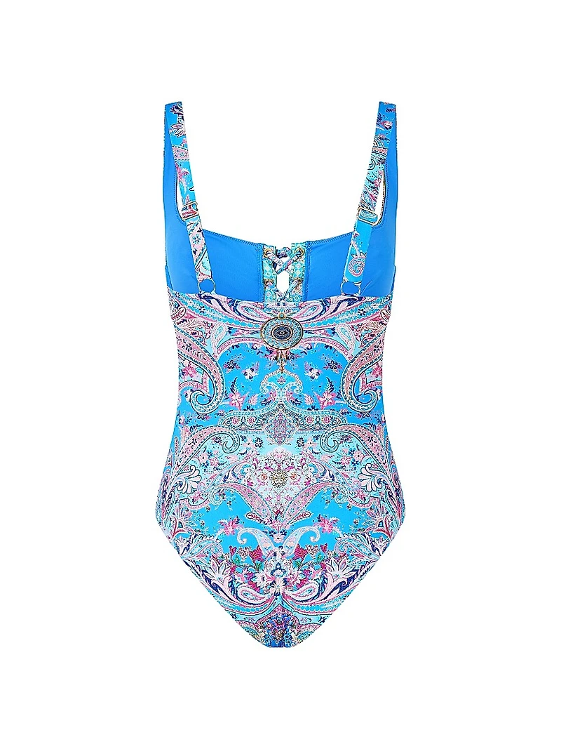Floral Underwire One-Piece Swimsuit
