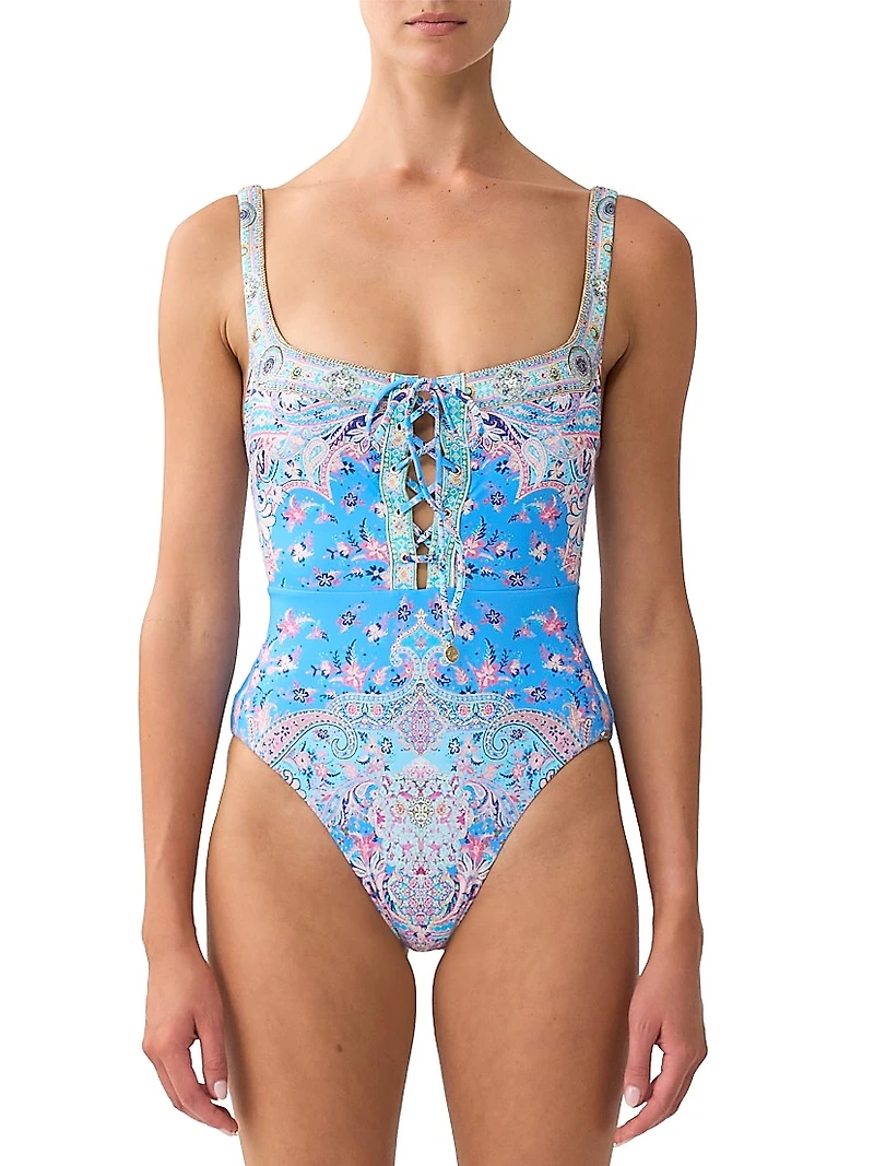 Floral Underwire One-Piece Swimsuit