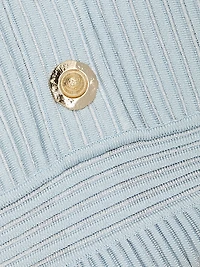 Rib-Knit Cap-Sleeve Minidress