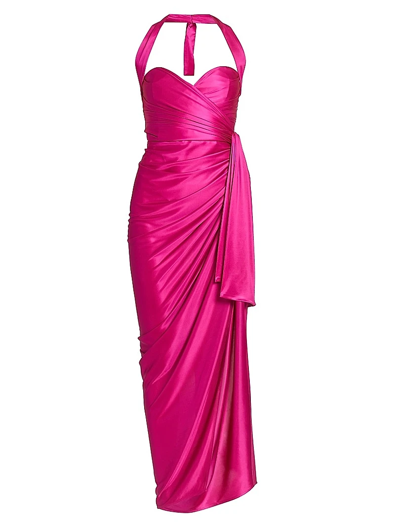 Draped Interlock Maxi Dress