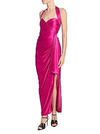 Draped Interlock Maxi Dress