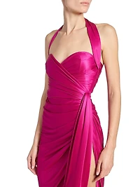 Draped Interlock Maxi Dress