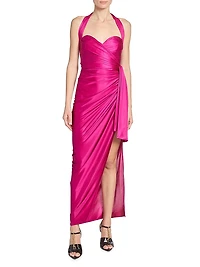 Draped Interlock Maxi Dress