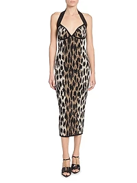 Leopard Bustier Maxi Dress