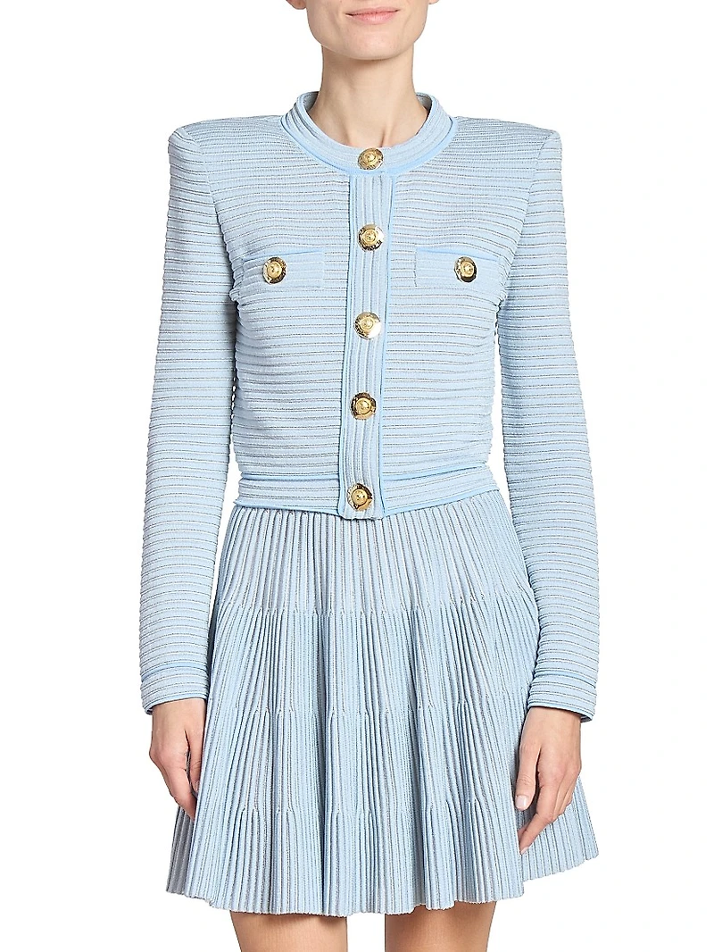 Buttoned Knit Cardigan
