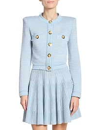Buttoned Knit Cardigan