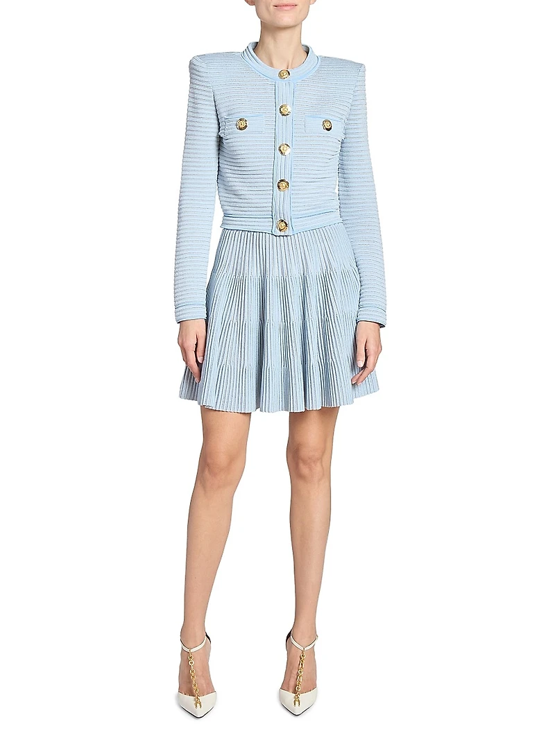 Buttoned Knit Cardigan