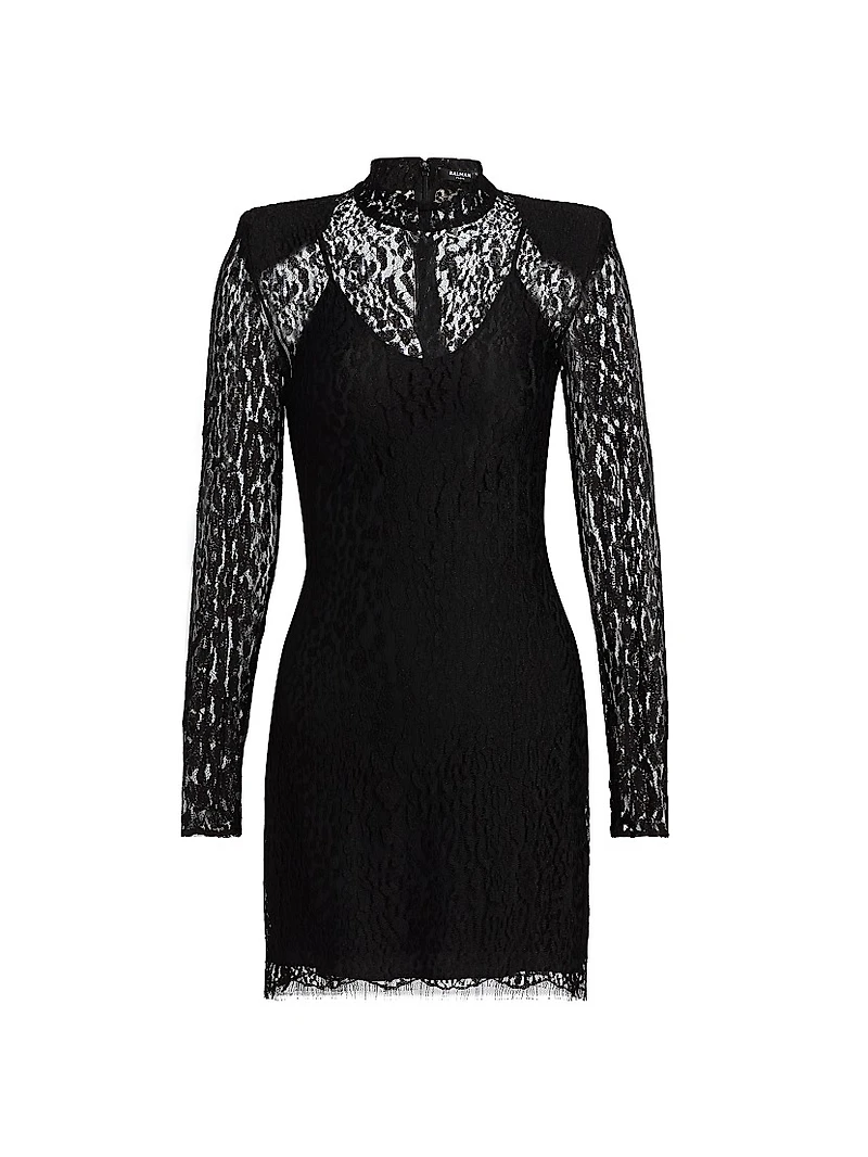 Leopard Lace Body-Con Minidress