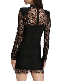 Leopard Lace Body-Con Minidress