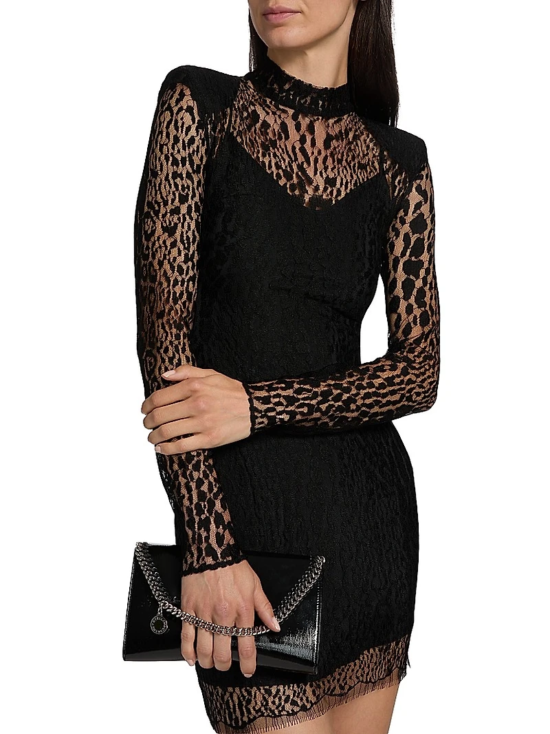 Leopard Lace Body-Con Minidress