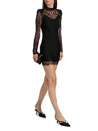 Leopard Lace Body-Con Minidress