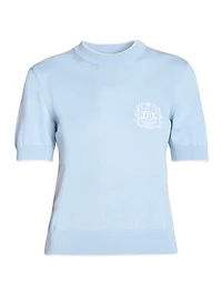 Logo Silk-Cotton Knit Sweater