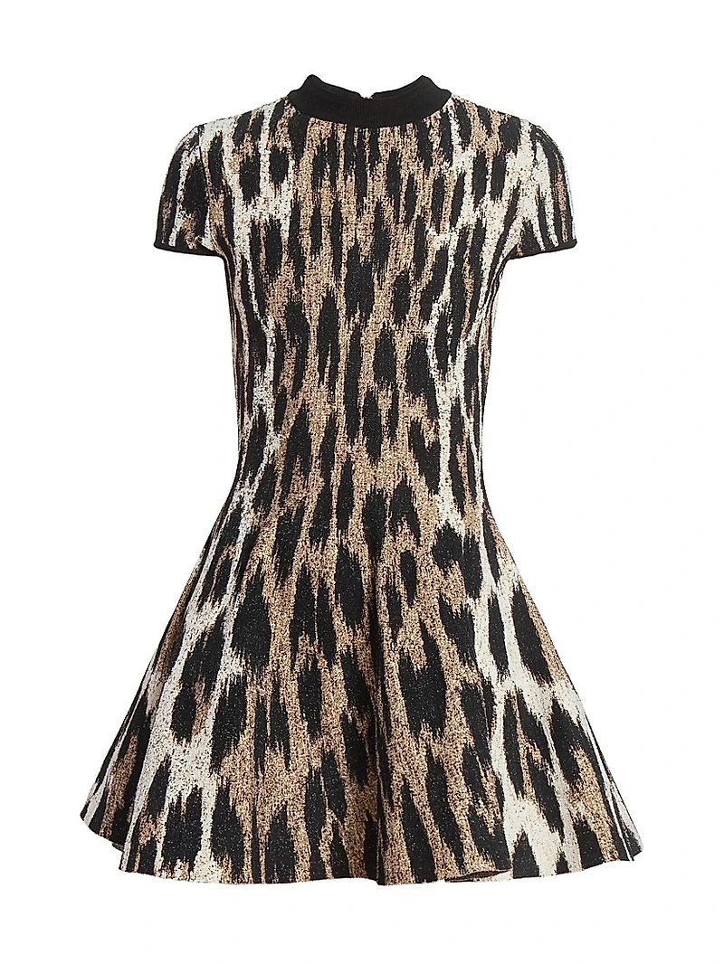 Leopard Fit & Flare Minidress