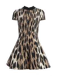 Leopard Fit & Flare Minidress