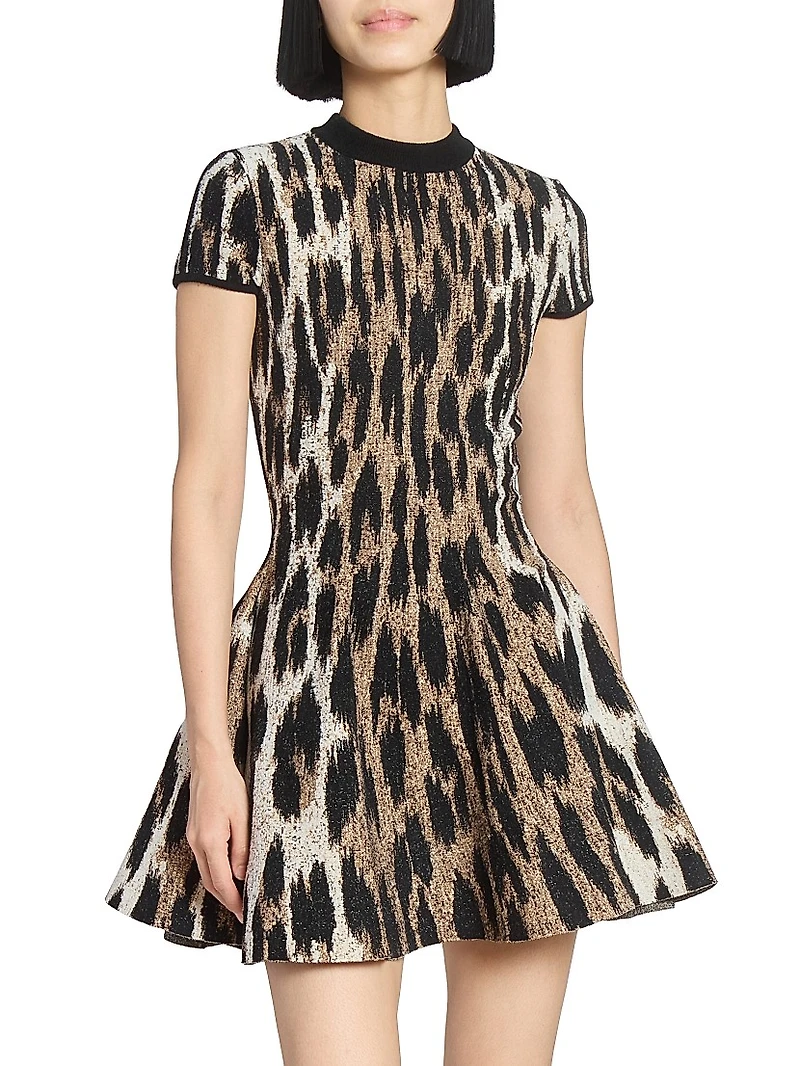 Leopard Fit & Flare Minidress