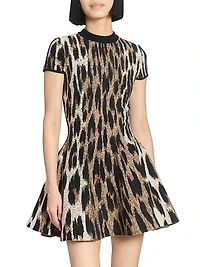 Leopard Fit & Flare Minidress