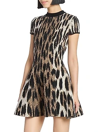 Leopard Fit & Flare Minidress