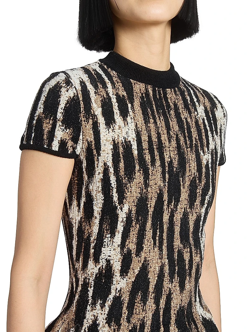 Leopard Fit & Flare Minidress
