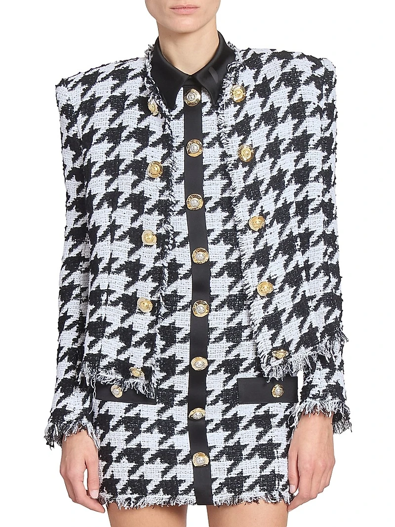 Spencer Houndstooth Tweed Jacket