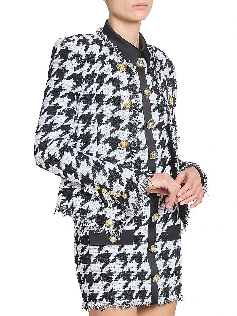 Spencer Houndstooth Tweed Jacket