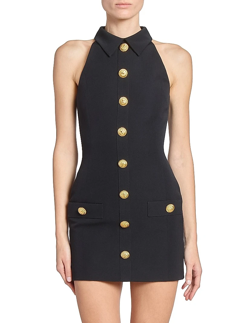 Grain de Poudre Wool Minidress