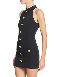 Grain de Poudre Wool Minidress