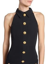 Grain de Poudre Wool Minidress