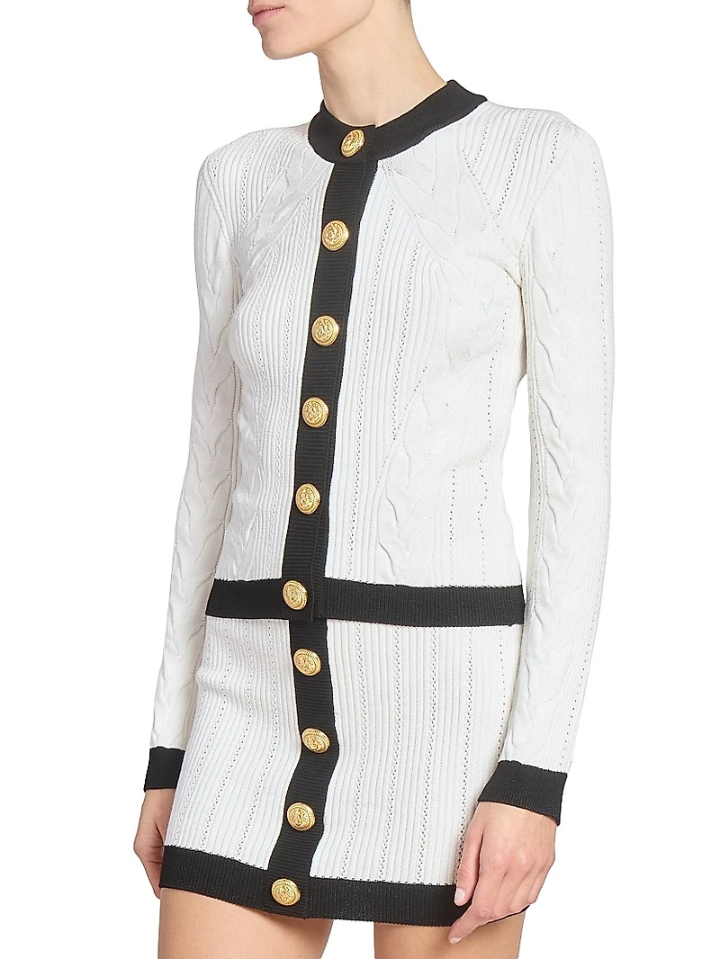 Torsade Knit Cardigan