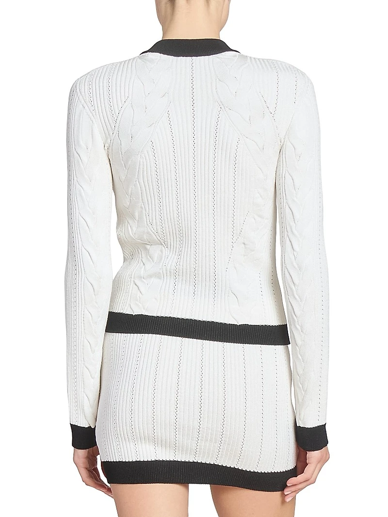 Torsade Knit Cardigan