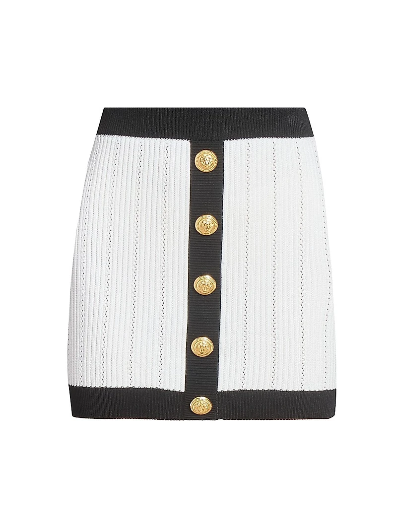Torsade Knit Miniskirt